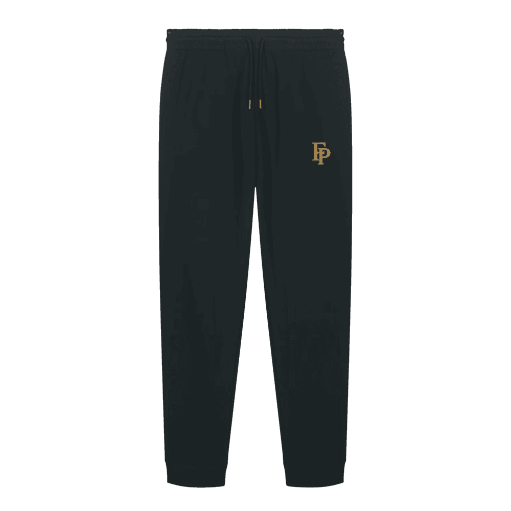 Monogram Joggers in Black, Printful product mockup